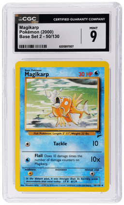2000 Pokemon Base Set 2 Magikarp #50 CGC 9