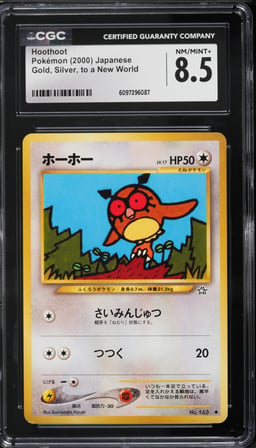 2000 Pokemon Japanese Neo Hoothoot #163 CGC 8.5 NM-MT+