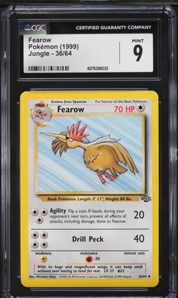 1999 Pokemon Jungle Fearow #36 CGC 9 MINT