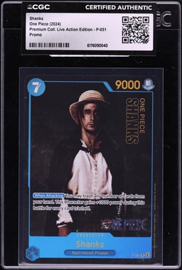 2024 One Piece Promo Premium Collection Live Action Edition Alt Art Shanks #P-051 CGC AUTH