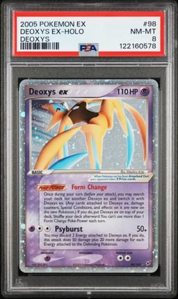 2005 POKEMON EX DEOXYS #98 DEOXYS EX-HOLO PSA 8