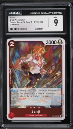 2025 One Piece Starter Deck EX Gear 5 Sanji #ST21-003 CGC 9 MINT