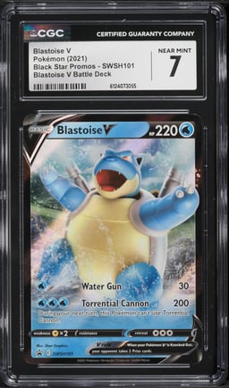 2021 Pokemon Sword & Shield Promo Blastoise V Battle Deck Blastoise V #SWSH101 CGC 7 NRMT
