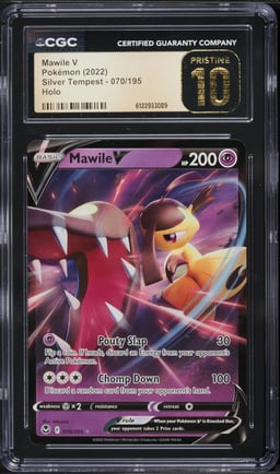 2022 Pokemon Sword & Shield Silver Tempest Holo Mawile V #70 CGC 10 PRISTINE