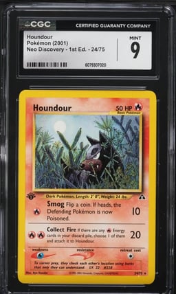 2001 Pokemon Neo Discovery 1st Edition Houndour #24 CGC 9 MINT