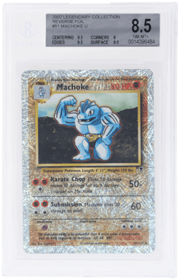 2002 Pokemon Legendary Collection Reverse Foil Machoke #51 BGS 8.5