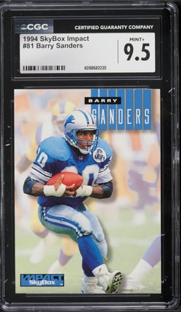 1994 Skybox Impact Barry Sanders #81 CGC 9.5 MINT+