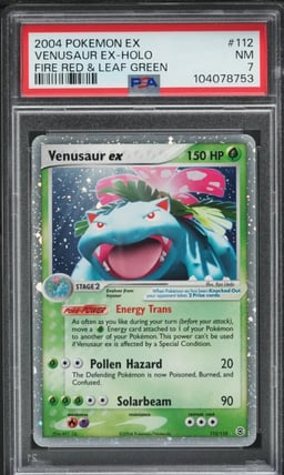 2004 Pokemon EX Fire Red & Leaf Green Holo Venusaur ex #112 PSA 7 NRMT