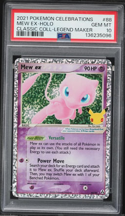 2021 Pokemon EX Legend Maker Holo Mew ex #88 PSA 10 GEM MINT