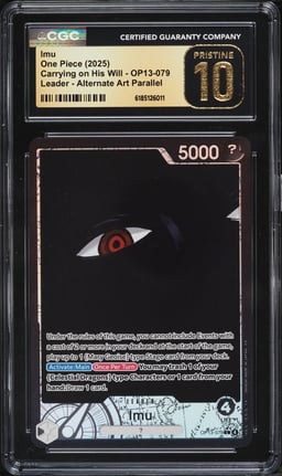 2025 One Piece Carrying On His Will Alt Art Imu L #OP13-079 CGC 10 PRISTINE