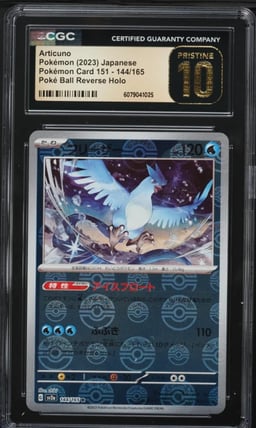 2023 Pokemon Japanese SV 151 Poke Ball Reverse Holo Articuno #144 CGC 10
