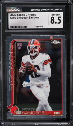 2025 Topps Chrome Shedeur Sanders ROOKIE #315 CGC 8.5 NM-MT+