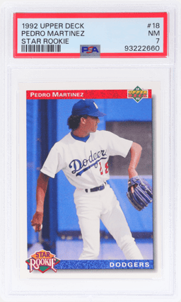 1992 Upper Deck Star Rookie Pedro Martinez #18 PSA 7