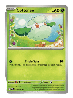 2025 Cottonee #7 Prismatic Evolutions