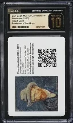2023 Pokemon X Van Gogh Museum Amsterdam Insert Card CGC 10 PRISTINE