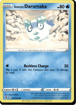 2021 Galarian Darumaka #71 Fusion Strike