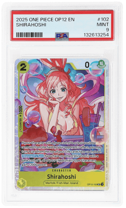 2025 One Piece Legacy of the Master Super Rare Shirahoshi #OP12102 PSA 9