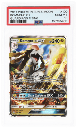 2017 Pokemon Sun and Moon Guardians Rising Kommo-O Gx #100 PSA 10