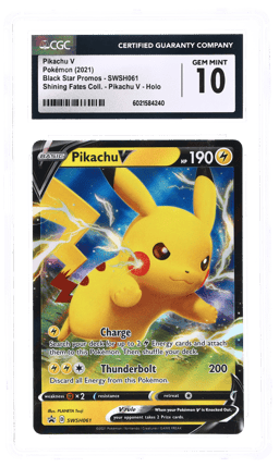 2021 Pokemon Sword and Shield Promo Shining Fates Collection Pikachu V #SWSH061 CGC 10