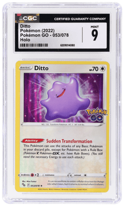 2022 Pokemon Go Holo Ditto #53 CGC 9