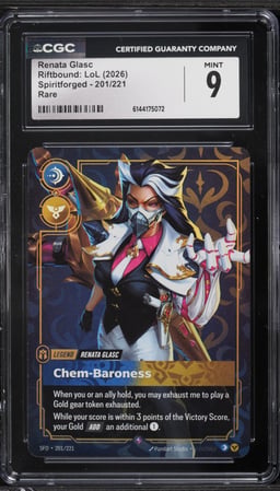 2026 Riftbound League Of Legends LoL Spiritforged Renata Glasc #201 CGC 9 MINT