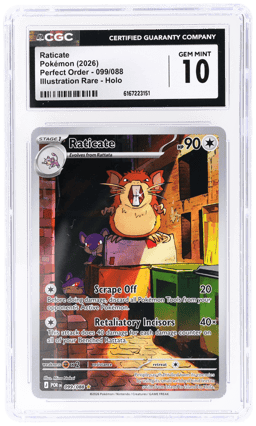 2026 Pokemon Perfect Order Illustration Rare Raticate #099 CGC 10
