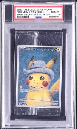 2023 Pokemon SV Black Star Promo Van Gogh Pikachu With Grey Felt Hat #85 PSA 10