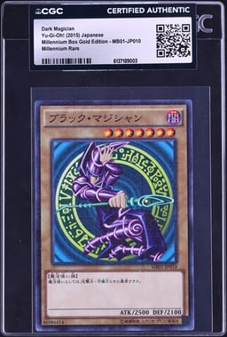 2015 Yu-Gi-Oh! Japanese Millennium Box Gold Edition Dark Magician #MB01-JP010 CGC AUTH