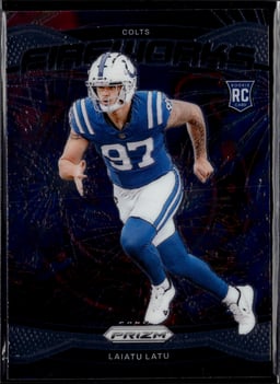 2024 Laiatu Latu #17 Prizm Fireworks
