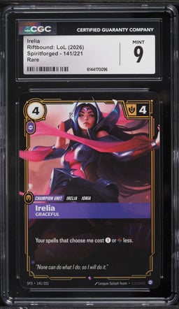 2026 Riftbound League Of Legends Spiritforged Irelia #141 CGC 9 MINT