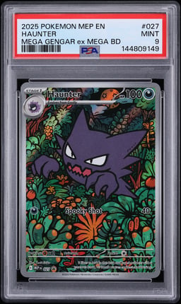 2025 Pokemon Mega Evolution Promo Mega Gengar Ex Battle Deck Full Art Haunter #27 PSA 9 MINT