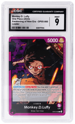 2023 One Piece Awakening of the New Era Leader Monkey D. Luffy #OP05060 CGC 9