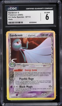 2005 Pokemon EX Delta Species Holo Gardevoir #6 CGC 6 EXMT
