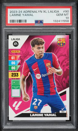 2023 Panini Adrenalyn XL La Liga Lamine Yamal ROOKIE #90 PSA 10 GEM MINT