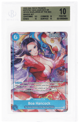 2025 One Piece Seven Warlords of the Sea Binder Set Boa Hancock #OP07-051 BGS 10