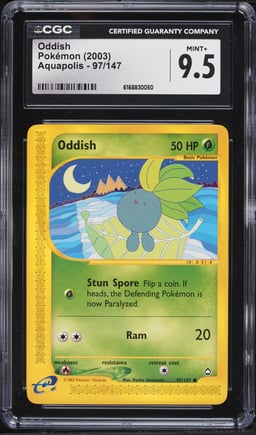 2003 Pokemon Aquapolis Oddish #97 CGC 9.5 MINT+