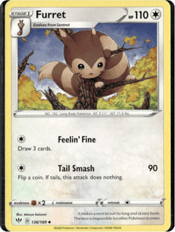 2020 Furret #136 Darkness Ablaze