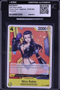 2026 One Piece Starter Deck Egghead Nico Robin #ST29-009 CGC AUTH