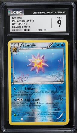 2014 Pokemon XY Reverse Holo Starmie #34 CGC 9 MINT