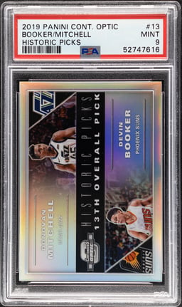 2019 Panini Contenders Optic Historic Picks Devin Booker/Donovan Mitchell #13 PSA 9