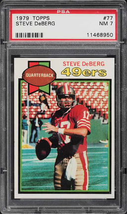 1979 Topps Football Steve DeBerg #77 PSA 7 NRMT