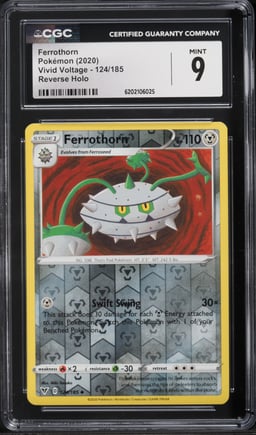2020 Pokemon Vivid Voltage Reverse Holo Ferrothorn #124 CGC 9 MINT