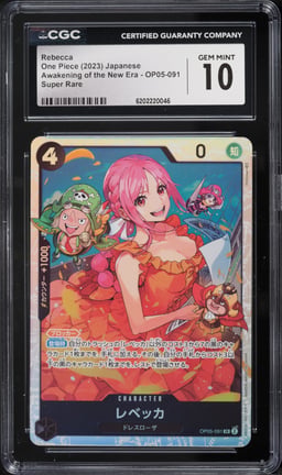 2023 One Piece Japanese Awakening Of The New Era Rebecca #OP05-091 CGC 10 GEM MINT