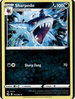 2021 Sharpedo #163 Fusion Strike