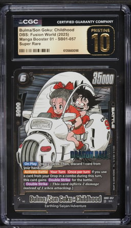 2025 Dragon Ball Super Fusion World Bulma Son Goku Childhood SR #SB01-057 CGC 10 PRISTINE
