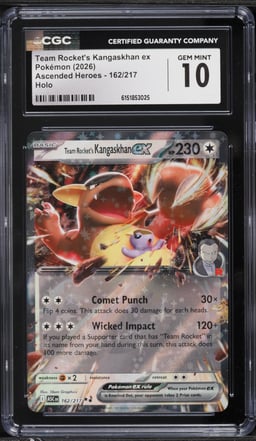 2026 Pokemon Mega Ascended Heroes Holo Team Rocket's Kangaskhan ex #162 CGC 10 GEM MINT