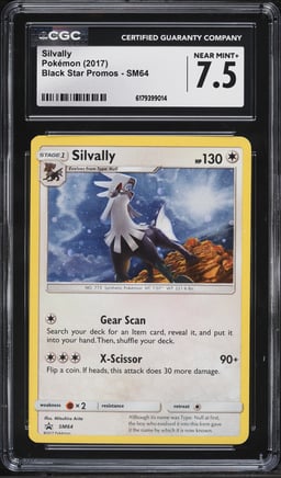 2017 Pokemon Sun & Moon Black Star Promo Silvally #SM64 CGC 7.5 NRMT+