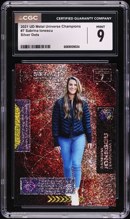 2021 Metal Universe Champions Silver Dots Sabrina Ionescu /299 #7 CGC 9 MINT