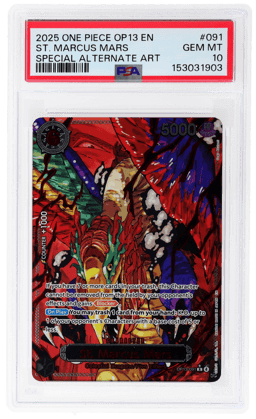 2025 One Piece Card Game Carrying On His Will Special Alternate Art St. Marcus Mars #OP13091 PSA 10