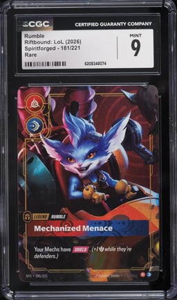 2026 Riftbound League Of Legends LoL Spiritforged Rumble #181 CGC 9 MINT